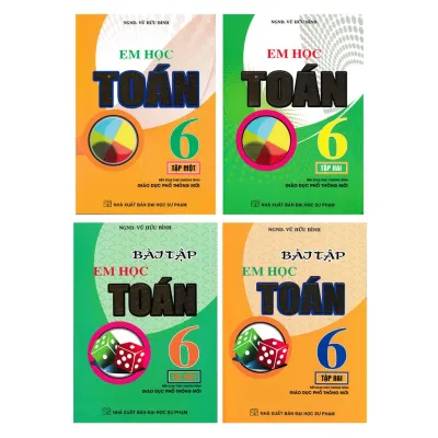SÁCH - combo em học toán lớp 6 + bài tập - theo chương trình giáo dục phổ thông mới (bộ 4 cuốn)