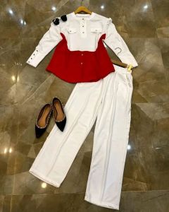 COD Iriana Set Celana dan Baju Bahan Crinkle Murah Setelan Wanita Terbaru 2024 Kekinian Setcel 2in1