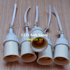 Đuôi Đèn Kín Nước E27  Màu Trắng và Đen Loại tốt có móc treo