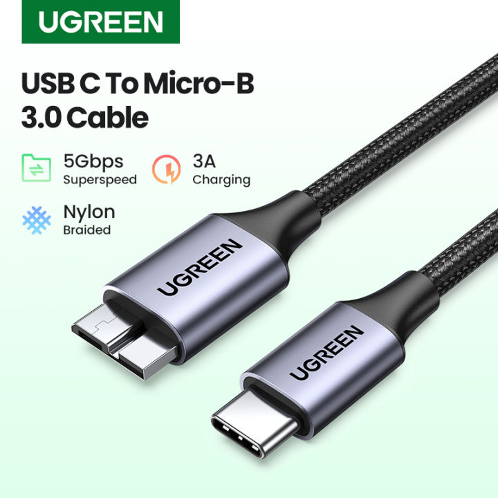 Ugreen Usb C To Micro B 30 Cable 5gbps 3a Fast Sync Cord For Macbook Hard Disk Drive Hdd Ssd 8586