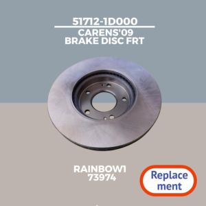 517121D000 BRAKE DISC FRONT FOR KIA CARENS19 (REPLACEMENT) PART #: 51712-1D000: 517121D00