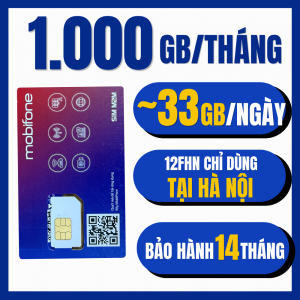 (Chỉ Dùng Tại Hà Nội ) SIM 4G 5G MOBIFONE Chuyên Phát Wifi - 1.000GB/Tháng Max Băng Thông Dùng 7-14 Tháng Không Phát Sinh Chi Phí | 6FHN 12FHN . FREESHIP - CHƯA KÍCH HOẠT .