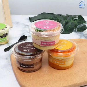 50Pcs Dessert Cup With Lid Transparent Plastic Cups For Dessert Ice Cream Pudding Mousse Cake Box - DailyDwell1