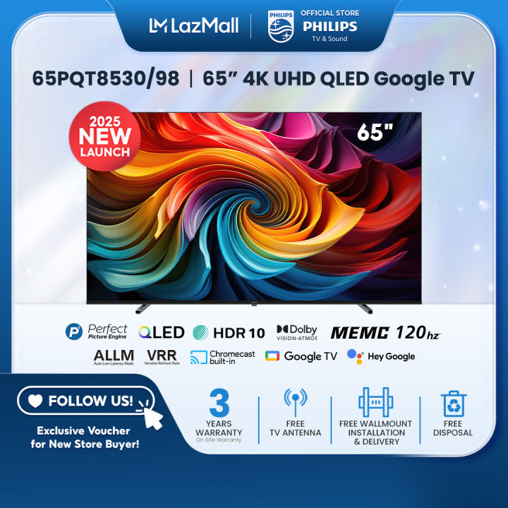 FOC SWIVEL BRACKET] PHILIPS 4K UHD QLED 65