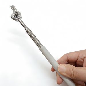 NOBLELYN Non-Slip Handle Retractable Reading Stick Finger Design Extendable Teaching Stick Lightweight Pointing Rod Teacher Classroom Tool