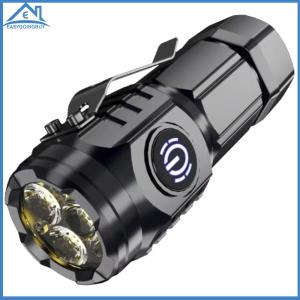 11THBright LED Flashlight USB Rechargeable High Lumens Mini Flashlights 18350 Battery Compact Powerful Emergency Flashlights