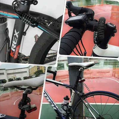 Light Weight Bicycle Lock Bike Helmet Luggage Stroller Gate Cabinet Lock 4 Digit Combination Lock