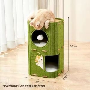 SKISOPGO Multi Layer Cat Nest Durable Cat Scratching House Scratch Resistant Felt Bucket Cat Climbing Frame