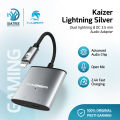 Kaizer Splitter iPhone Lightning to Jack 3.5mm Audio Jack Splitter Audio Open Mic. 