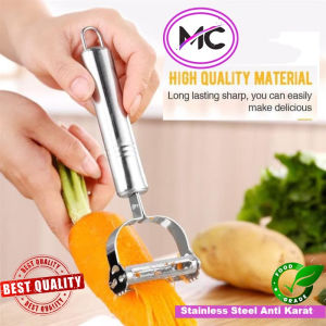 Pisau Kupas Buah Stainleess Steel 2in1 Anti Karat Greater Alat Kupas Sayur Murah Praktis
