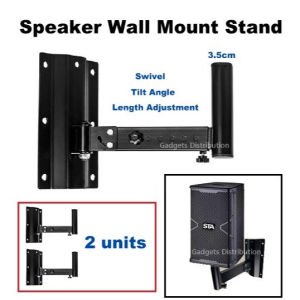 1 pair (2 units) Universal Speaker Wall Mount Mounted Bracket Stand Hanger 3028.1