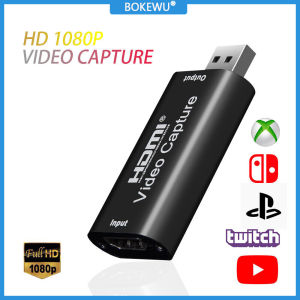 BOKEWU 4K Video Capture Card USB 2.0 HDMI Video Grabber Box for PS4 Game DVD Camcorder Camera Record Video Live Streaming