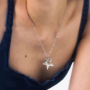 Silver Color Hollow Irregular Star Necklaces for Women Sweet and Cute Pendant Choker Fashion Gift For Women
