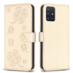 For Samsung Galaxy A31 A51 A71 A20 A30 A30S A50 A50S A70 Phone Case Lucky Grass Magnetic Leather Wallet Card Slot Couples Flip Case Casing
