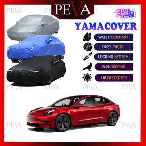 Tesla Model-3 YAMACOVER Single layer 3 Color Car Cover Full Protection Outdoor Waterproof Penutup Kereta Selimut