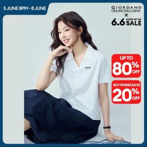Giordano Beau Monde Women Women Lapel Polo Shirt Free Shipping 13316405