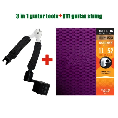 Elixir Acoustic Guitar Strings Anti-Rust Coating Phosphor Bronze Nanoweb 010/011Guitar String Acoustic 1Set