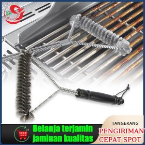 Tersebut Sikat Pembersih Anti Lengket/Barbekyu Grill BBQ Brush Barbekyu Aksesoris Bulu Alat Bersih Aksesoris Grill Sikat Pembersih Segitiga Dapur