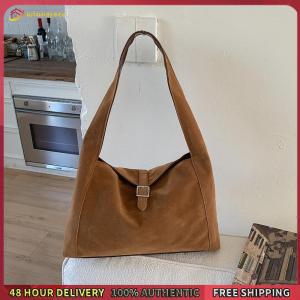 Women Faux Suede Solid Color Shoulder Bag Fashion Commute Handbag Lazy Aesthetic Vintage Underarm Bag for Travel Dating Work Commuting
