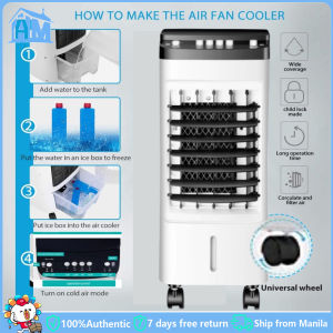 Multifunctional Air Conditioning Fan With Remote Mute7L Water Tank 3 Wind Speeds Air Conditioning Tower Fan Air Cooler Mobile Refrigeration Spray Fan Double Layer Air Conditioner Floor Stand Fan Portable Aircon Inverter For Room On Sale