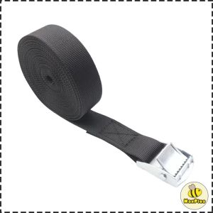 1/2/3 Mters*2.5cm Black Tie Down Strap Strong Ratchet Belt Luggage Bag Cargo Lashing