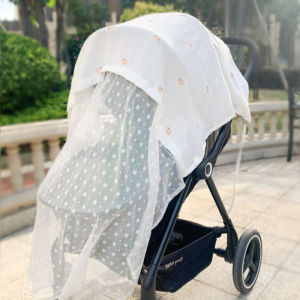 Hamshmoc Universal Baby Stroller Mosquito Net Breathable Anti-Mosquito Baby Insect Netting Cover Newborn Infant Protecter Baby Travel Essentials Stroller Accessories
