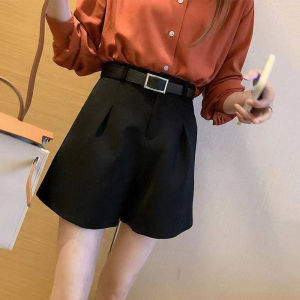 【Gửi Thắt Lưng】quần Soóc Quần Âu Dáng Chữ A Cạp Cao Dáng Ôm Thường Ngày Dáng Rộng Dễ Phối Đồ Cho Nữ Mới
