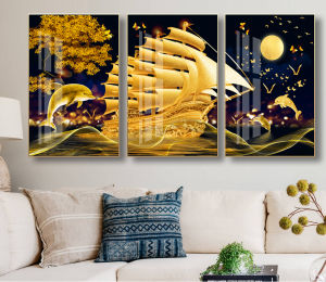 Bộ tranh ghép phủ bóng laminate cao cấp VTC Thuận Buồm Xuôi Gió 317 PC treo tường sang trọng