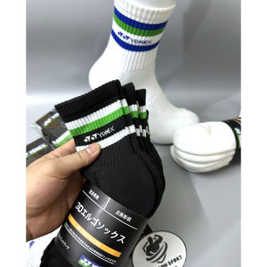 [Hàng Đẹp - Combo 5 đôi] Tất cầu lông Yonex 75h viền màu cầu vồng Vớ thể thao Yonex dày dặn chống trượt cotton thấm hút mồ hôi