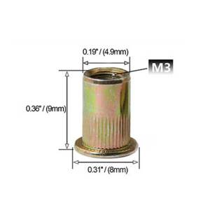 M3/M4/M5/M8/M10 Mur Rivet Nut/Rivnut/Flat Nut 50pcs
