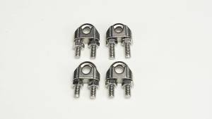 Alomejor 4pcs 9/16 Inch M14 Stainless Steel Wire Rope Cable Clip Clamp U Bolt Saddle Fastener Steel Wire U Bolts Fixing