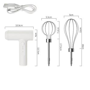 เครื่องตีไข่ วิปครีม เเละ ผสมอาหาร แบบมือถือ ปรับแรงได้ 3 ระดับ แถมฟรี หัวปรับถึง 2 หัว K037