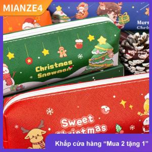 [COD] MIANZE4 Kawaii Giáng Sinh Bút Chì Trường Hợp Phim Hoạt Hình Công Suất Lớn Bút Chì Lưu Trữ Túi Trường Văn Phòng Phẩm Nguồn Cung Cấp Dễ Thương Xmas Quà Tặng