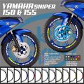 Yamaha Sniper 155 & 150 Mag Decals Sticker Front & Back Side By Side 4pcs (CHECKERED). 
