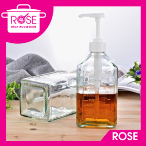 Bình đựng siro bằng nhựa thủy tinh có vòi pump định lượng 10ml 1 lần bơm chai thủy tinh 1100ml