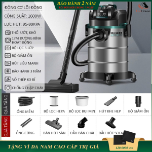 Máy hút bụi công nghiệp Meling hút khô và ướt công suất lớn lõi đồng lực hút 20000KPA Bảo hành 2 năm lỗi đổi mới trong 15 ngày đầu