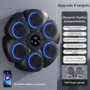 New Smart Music Boxing TrainerHome FitnessquareBoxing Machine Hanging SandaWall Boxing Target Reaction Goal Training