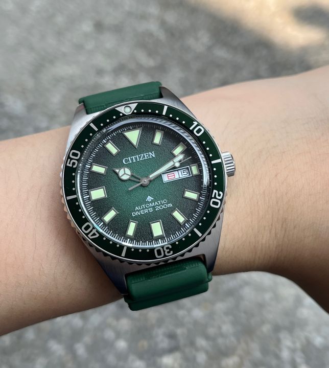 Citizen automatic green dial hot sale