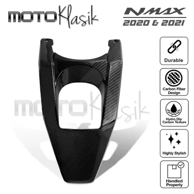 MOKOTO YAMAHA NMAX V2 / NMAX V2.1 IGNITION LOCK COVER GLOSSY HYDRO-DIP FORGED CARBON / CARBON NECK GARNISH PROTECTOR 1PC