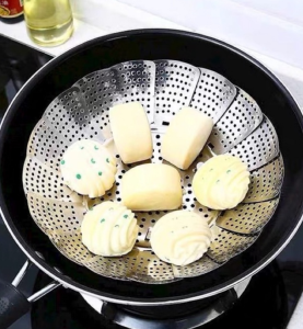 Stainless Steel Collapsible Steamer Basket Multifunction Foldable Tray- JC Elise