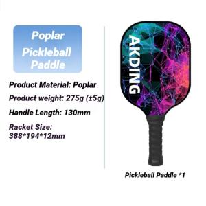 2Pack Pickleball Paddle Set With 4Outdoor Balls And 1Bag Wooden Pickleball Racket Comfortable & Easy to Control Indoor/Outdoor Use