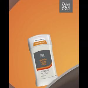 DOVE MEN + CARE Whole Body Deodorant Shea Butter & Cedar For 72H Odor Protection from pits privates to feet 3 oz