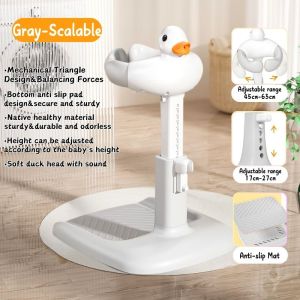 【SG Stock】Baby Shower Stand Adjustable Height Standing Shower with Anti-Slip Base And Chair Bathtime Helper for Toddler