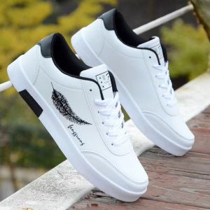 Korean Men Shoes For Men White Color Shoes for Men Casual Rubber Shoes For Men Anti Slip Mens Sneakers Shoes Size 39-44