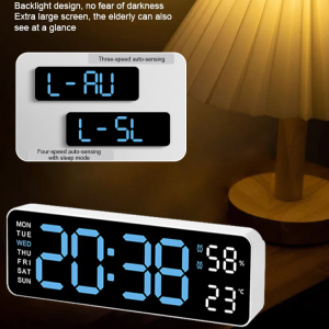 Rectangular Electronic Multifunction Standing Alarm Clock