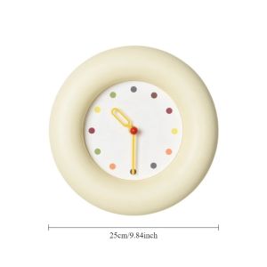 Sacesr Creative Simple Wall Clocks White Bagel Shape Luxury Silent Living Room Wall Clocks Modern Nordic Aesthetic Room Decorations 9R3H1