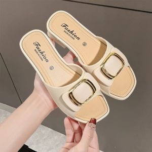 Free Shipping New Women’S Versatile And Fashionable Summer Sandals Featuring A Non-Slip Design A Single-Strap Style A Korean-Inspired Look And Durable Thick And Soft Soles