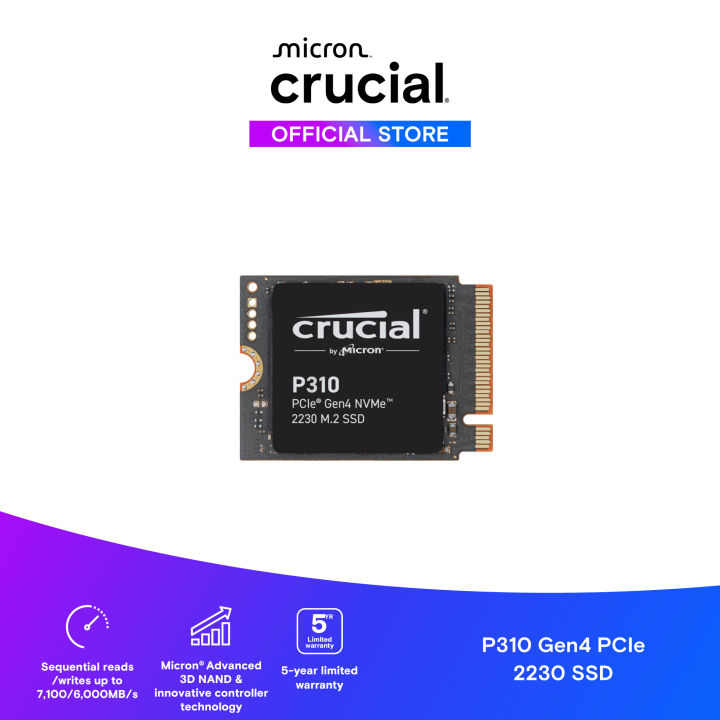 Crucial P310 PCIe Gen4 NVMe 2230 M.2 SSD (CTXXXXP310SSD2) Crucial