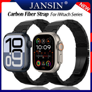 Dây đeo bằng sợi carbon cho Apple Watch Ultra 2 1 Band 10 49mm 46mm 42mm Vòng đeo tay liên kết nhẹ iWatch Series 10 9 8 7 6 5 4 3 SE 2 45mm 41mm 44mm 40mm 42mm 38mm Case