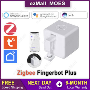 MOES Fingerbot Plus Zigbee and Bluetooth Version Smart Button Pusher No Wiring Switch Upgrade with Touch ControlSupport Alexa Compatible with Tuya Smart Life Require MOES Zigbee Hub